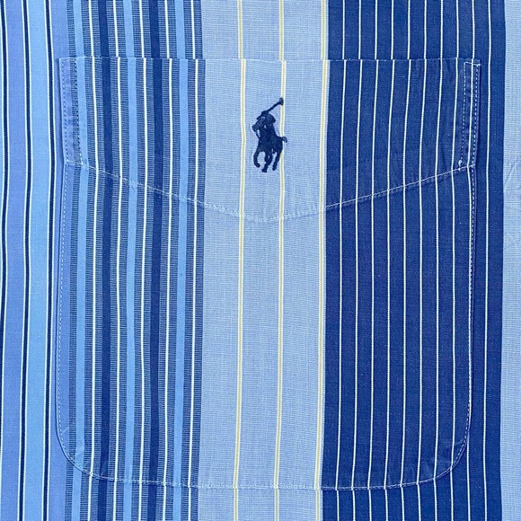 RALPH LAUREN Classic 100% Cotton Stripe Men’s Blaire Shirt, Size Large - Picture 10 of 14